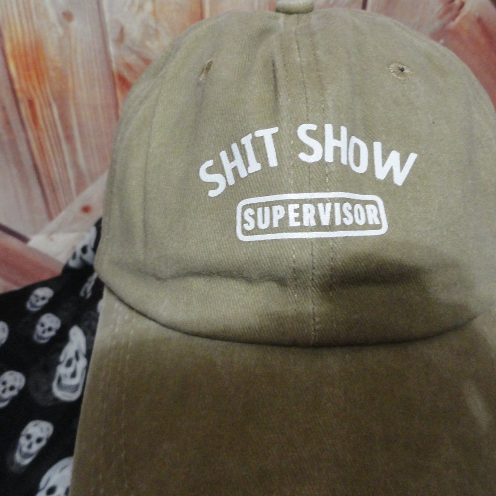 S%&T Show Supervisor khaki cotton ball cap~heat pressed~NWOT - Picture 2 of 6